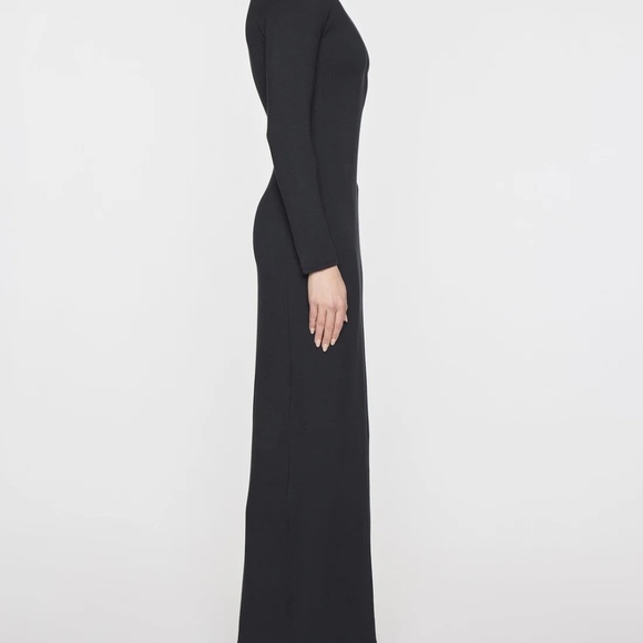 Bleusalt long sleeve crew neck maxi dress, Black, Large - Picture 4 of 7